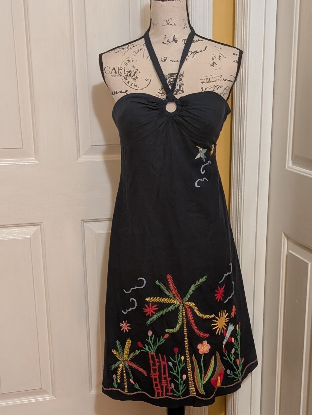 Tibi New York Embroidered Halte Sundress